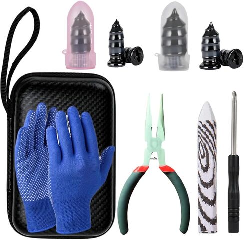100PCS Tire Screw Plug Repair kit – No Tire Removal Needed,2026 New Screw in Tire Plugs Kit for Puncture & Hole,Type Plug Rubber Nails Tool Kit for Car,Motorcycle,Truck,and SUV in Saudi Arabia