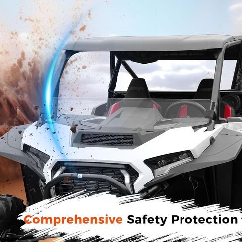 Front Clear Half Windshield for Polaris RZR XP 1000/RZR XP S 1000/4 2024 2025 2026 Accessories, Durable Dustproof Poly Half Windscreen Window for Polaris RZR 1000 Sport/Premium/Ultimate 2024+ in Saudi Arabia