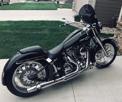 15" Dark Tint Replacement Windshield Compatible with Harley Davidson Heritage Softail FLSTC, Fat Boy FLSTF, Softail Deluxe FLSTN in Saudi Arabia