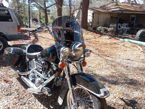 15" Dark Tint Replacement Windshield Compatible with Harley Davidson Heritage Softail FLSTC, Fat Boy FLSTF, Softail Deluxe FLSTN in Saudi Arabia