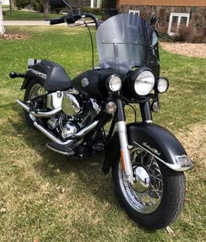 15" Dark Tint Replacement Windshield Compatible with Harley Davidson Heritage Softail FLSTC, Fat Boy FLSTF, Softail Deluxe FLSTN in Saudi Arabia