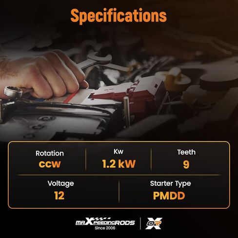 محرك تشغيل maxpeedingrods لـ Can-Am Outlander 2006-2015، Renegade 2007-2014، Commander 2011-2015، Maverick 2013-2015، 12V 9 أسنان، استبدال # 4280003580، 410-52128، 464257، 495269 in Kuwait