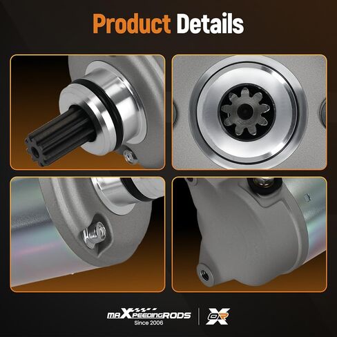 محرك تشغيل maxpeedingrods لـ Can-Am Outlander 2006-2015، Renegade 2007-2014، Commander 2011-2015، Maverick 2013-2015، 12V 9 أسنان، استبدال # 4280003580، 410-52128، 464257، 495269 in Kuwait