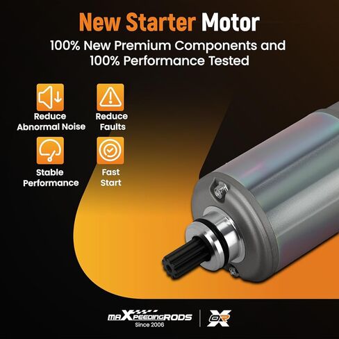 محرك تشغيل maxpeedingrods لـ Can-Am Outlander 2006-2015، Renegade 2007-2014، Commander 2011-2015، Maverick 2013-2015، 12V 9 أسنان، استبدال # 4280003580، 410-52128، 464257، 495269 in Kuwait