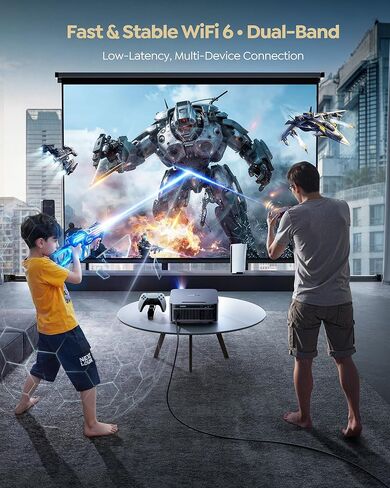 جهاز عرض WiMiUS G2 الرسمي Google TV 14.0، دعم 4K، حقيقي 1100 ANSI، MEMC، HDR10، صوت دولبي 30 وات، تركيز تلقائي ذكي، واي فاي 6 وجهاز عرض مسرح منزلي بلوتوث للأفلام والرياضة الخارجية in Saudi Arabia