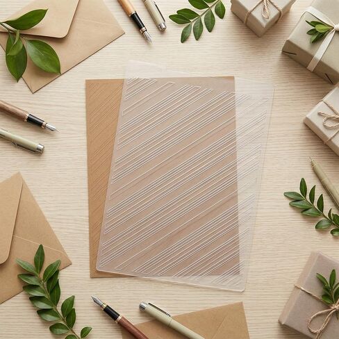 Strips Plastic Embossing Folders for Card Making, Lines Background Scrapbooking Template Molds for DIY Paper Craft Photo Album Decorations in Saudi Arabia