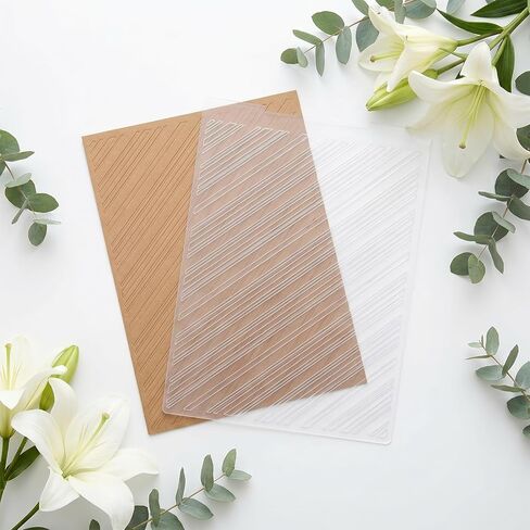 Strips Plastic Embossing Folders for Card Making, Lines Background Scrapbooking Template Molds for DIY Paper Craft Photo Album Decorations in Saudi Arabia