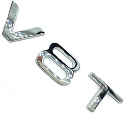 V8T Emblem for AUD Car Styling Fender Side Badge Discharge Logo Sticker (Silver) in Saudi Arabia