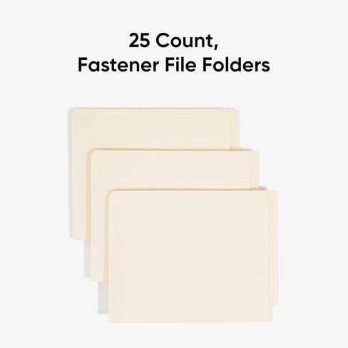 مجلدات ملفات تثبيت علامات التبويب النهائية من Smead Shelf-Master، عدد 25، مانيلا، علامات تبويب مستقيمة معززة، حجم الحرف (34114) in Kuwait
