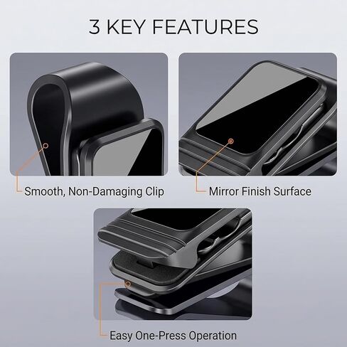 5 Visor Sunglass Holder for Car, Car Sunglass Holder for Secure Storage, ABS Material with Non-Slip Pad for Easy Installation in Saudi Arabia