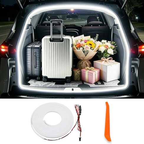 LED Trunk Light Strip Compatible with 2015-2025 Toyota Sienna, Easy to Install, Waterproof, Flexible Silicone recessed Trunk Light, White in Saudi Arabia