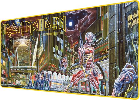 Subsonic - لوحة ماوس Iron Maiden XXL مقاس 90 × 40 سم - وسادة مكتب مع قاعدة مضادة للانزلاق، لوحة ماوس للألعاب - مرخصة رسميًا in Kuwait