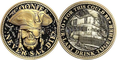 AMERICA'S FRONT LINE BL8-7 Astoria Challenge Coin for Goonies House Visitors One Eyed Willie in Saudi Arabia