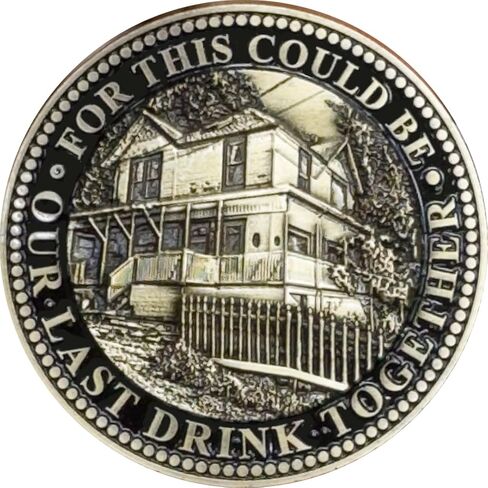 AMERICA'S FRONT LINE BL8-7 Astoria Challenge Coin for Goonies House Visitors One Eyed Willie in Saudi Arabia
