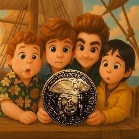 AMERICA'S FRONT LINE BL8-7 Astoria Challenge Coin for Goonies House Visitors One Eyed Willie in Saudi Arabia