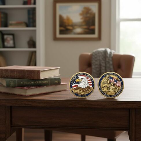 250th Anniversary Commemorative Coins - American Eagle & Statue of Liberty Commemorative Coin, Durable Metal Anniversary Coins, America 250th Merchandise for Celebration & Gifting(1776-2026) in Saudi Arabia