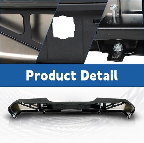 Silscvtt Chrome Steel Complete Rear Bumper Assembly Replacement for 2007-2013 Silverado Sierra 1500 GM1103147 22932803 in Kuwait