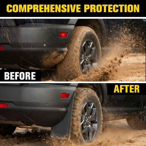 Mud Flaps Splash Guards Flares Set Compatible with 2021 2022 2023 2024 Ford Bronco Sport Accessories, Heavy Duty Mudguards with Hardware, Front and Rear Mudflaps in Saudi Arabia