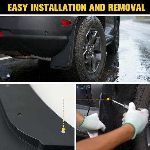 Mud Flaps Splash Guards Flares Set Compatible with 2021 2022 2023 2024 Ford Bronco Sport Accessories, Heavy Duty Mudguards with Hardware, Front and Rear Mudflaps in Saudi Arabia