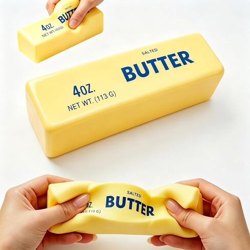 Butter Squishy Toys for Kids, Slow Rising Squishy Butter Stick, Slow Rise Squishies, Soft Squeeze Stress Relief Fidget Sensory Toys for Kids Anxiety(5.5inch) in Saudi Arabia