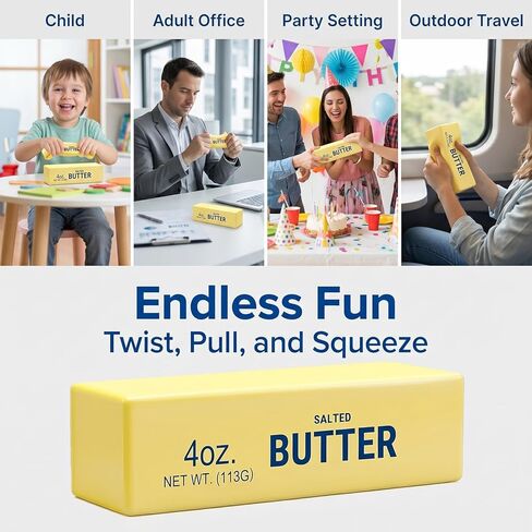 Butter Squishy Toys for Kids, Slow Rising Squishy Butter Stick, Slow Rise Squishies, Soft Squeeze Stress Relief Fidget Sensory Toys for Kids Anxiety(5.5inch) in Saudi Arabia