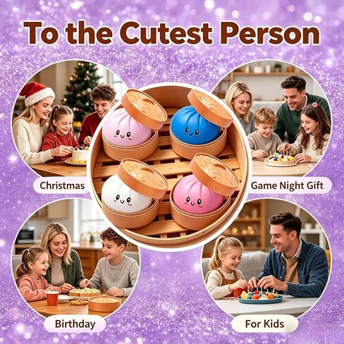 Mini Dumpling Squishy,Mini Stress Toys 12 Pack,Glitter Dumpling Squishy,2026 Upgrade Cute Stress Balls Fidget Sensory Toys,Stocking Stuffers in Saudi Arabia