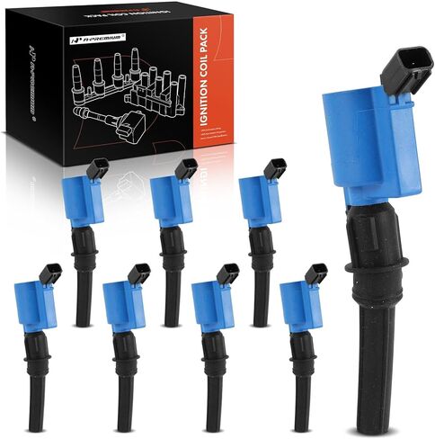 حزم ملف الإشعال الممتازة DG508 FD503 متوافقة مع Ford F-150 F-250 F-350 Expedition Excursion E-150 E-250 E-350 Econoline Lincoln Navigator Town Car Mercury Mountaineer V8 4.6L 5.4L 8-PC Set in Kuwait