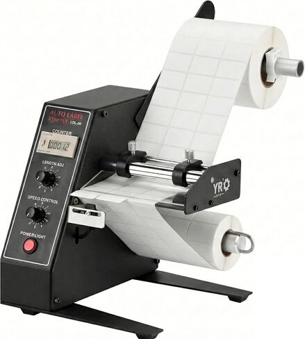 1150D Automatic Label Dispenser, 110V Electric Sticker Peeler with Intelligent Sensing & Auto Counting, 1-8m/min Adjustable Speed Labeling Machine for Multiple Rows, for Warehouse & Retail in Saudi Arabia