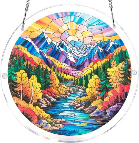 Acrylic Puzzle Suncatcher, Hummingbird Suncatcher Puzzle Stained Glass Acrylic Jigsaw Window Hanging, DIY Sun Catcher Puzzle with Unique Irregular Pieces, Home Decor Gift for Women Mom in Saudi Arabia