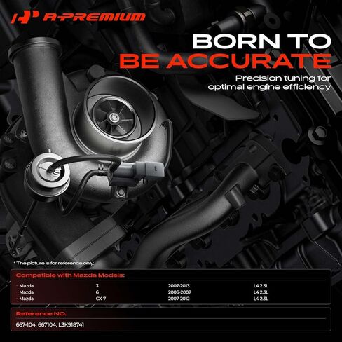 A-Premium Turbocharger Boost Solenoid Valve Compatible with Mazda 3 2007-2013, 6 2006-2007, CX-7 CX7 2007-2012, 2.3L in Kuwait