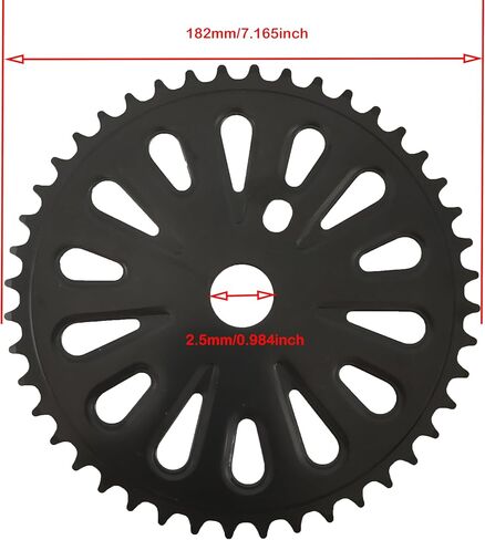 New Black 2'' Bicycle Wide Crank Sprocket Wide Pedal Crank Kit Part 44T Sprocket Only in Saudi Arabia