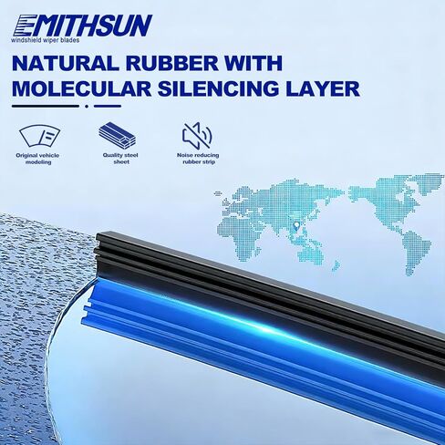 EMITHSUN® Windshield Wipers: Wiper Blades Replacement for Honda CRV CR-V 2023-2025 - Streak-Free & Quiet Visible Clarity While Driving - Exact Replacement for Honda Cars (3 Pack - 24"+19"+10") in Saudi Arabia