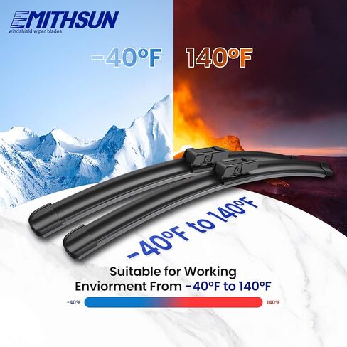 EMITHSUN® Windshield Wipers: Wiper Blades Replacement for Honda CRV CR-V 2023-2025 - Streak-Free & Quiet Visible Clarity While Driving - Exact Replacement for Honda Cars (3 Pack - 24"+19"+10") in Saudi Arabia