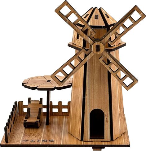3D Puzzles for Adults, Log Cabin DIY Wooden House Model Kits for Adults to Build, Country Cottage Building Model, 3D Jigsaw Brain Teaser Puzzle, Dollhouse (Holland Windmill) in Saudi Arabia