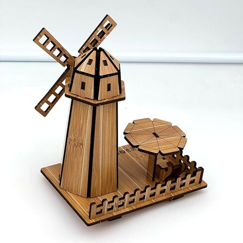 3D Puzzles for Adults, Log Cabin DIY Wooden House Model Kits for Adults to Build, Country Cottage Building Model, 3D Jigsaw Brain Teaser Puzzle, Dollhouse (Holland Windmill) in Saudi Arabia