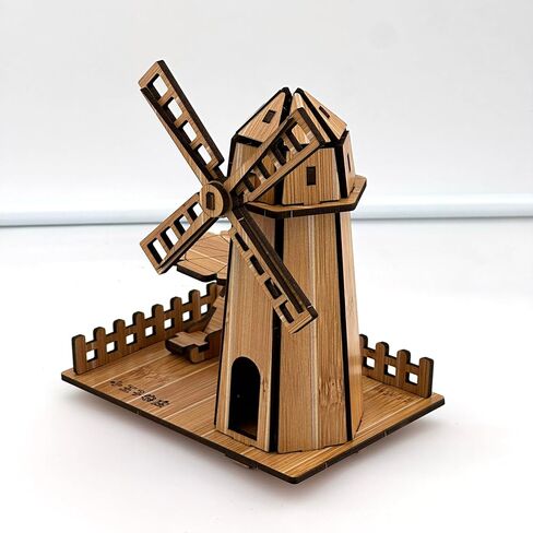 3D Puzzles for Adults, Log Cabin DIY Wooden House Model Kits for Adults to Build, Country Cottage Building Model, 3D Jigsaw Brain Teaser Puzzle, Dollhouse (Holland Windmill) in Saudi Arabia