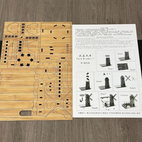 3D Puzzles for Adults, Log Cabin DIY Wooden House Model Kits for Adults to Build, Country Cottage Building Model, 3D Jigsaw Brain Teaser Puzzle, Dollhouse (Holland Windmill) in Saudi Arabia