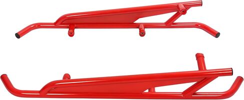 ALMULOO UTV Side Nerf Bars Rock Slider Steel متوافق مع 2017-2024 Can Am Maverick X3 Turbo R استبدال بابين لـ 715003438 UTV Tree Kicker Protector - أحمر in Kuwait