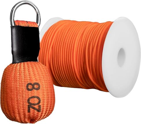 Arborist Throw Line Kit, 8oz Throw Weight & 196ft 3mm Paracord Rope, 100% Polyester Smooth-Glide Rope, Arborist Equipment for Tree Climbing & Outdoor Setups in Saudi Arabia