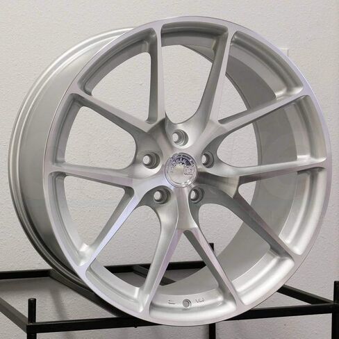 AFF7 18x8.5 Oft 35 5x112 HB: 66.6 Gloss Silver Machined Face by Aodhan Wheels in Saudi Arabia