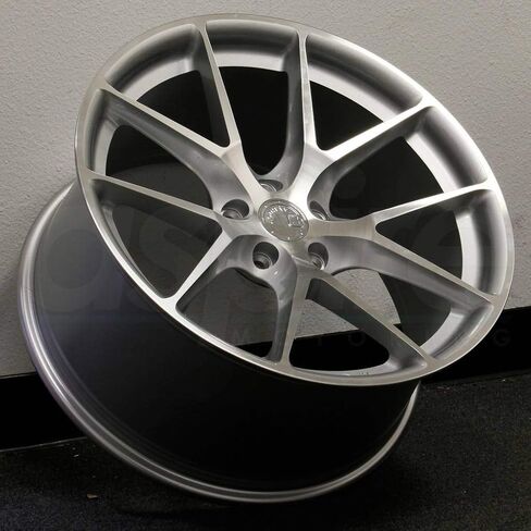 AFF7 18x8.5 Oft 35 5x112 HB: 66.6 Gloss Silver Machined Face by Aodhan Wheels in Saudi Arabia