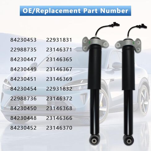 Pair Rear Shock Absorbers Compatible with 2014-2019 Cadillac CTS/ATS w Magnetic Ride Control, OE# 84230453 22931831 23146371 84230454 with Upper Mount in Saudi Arabia