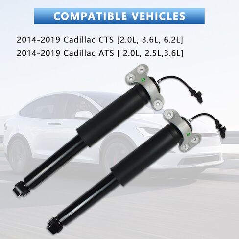 Pair Rear Shock Absorbers Compatible with 2014-2019 Cadillac CTS/ATS w Magnetic Ride Control, OE# 84230453 22931831 23146371 84230454 with Upper Mount in Saudi Arabia