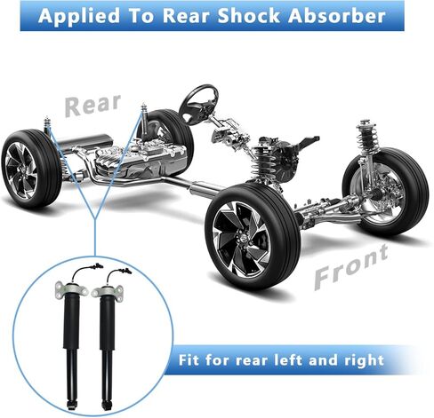 Pair Rear Shock Absorbers Compatible with 2014-2019 Cadillac CTS/ATS w Magnetic Ride Control, OE# 84230453 22931831 23146371 84230454 with Upper Mount in Saudi Arabia