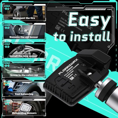 TPMS Sensor 433MHz Tire Pressure Monitoring Sensor Compatible with Hyundai Genesis Palisade Santa Fe Sonata Tucson, Kia K900. OE Replacement # 52940T4000,52940BV100,52940CG100(4Pcs) in Saudi Arabia