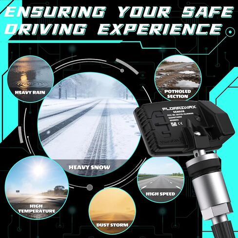 TPMS Sensor 433MHz Tire Pressure Monitoring Sensor Compatible with Hyundai Genesis Palisade Santa Fe Sonata Tucson, Kia K900. OE Replacement # 52940T4000,52940BV100,52940CG100(4Pcs) in Saudi Arabia