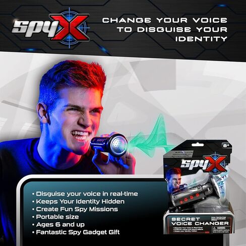 SpyX / Secret Voice Changer. Voice Synthesizer Spy Toy to Disguise Your Voice in Real-time! Junior Secret Agent / Ninja Toy Gadget. Multi-Voice Amplifier Megaphone for Boys & Girls in Saudi Arabia