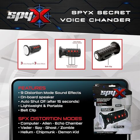 SpyX / Secret Voice Changer. Voice Synthesizer Spy Toy to Disguise Your Voice in Real-time! Junior Secret Agent / Ninja Toy Gadget. Multi-Voice Amplifier Megaphone for Boys & Girls in Saudi Arabia