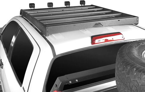 u-Box Tundra Top Roof Rack الأمتعة ناقل البضائع ث / 4X 18W LED أضواء لتويوتا تندرا Crewmax 4-Door رافعة شاحنة خفيفة لنقل السلع 2014-2021 in Kuwait
