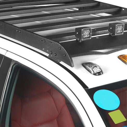 u-Box Tundra Top Roof Rack الأمتعة ناقل البضائع ث / 4X 18W LED أضواء لتويوتا تندرا Crewmax 4-Door رافعة شاحنة خفيفة لنقل السلع 2014-2021 in Kuwait